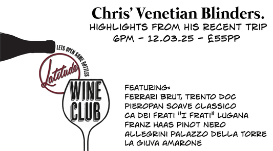 Chris' Venetian Blinders - 12th March 2025 6pm - Latitude Wine & Liquor Merchant